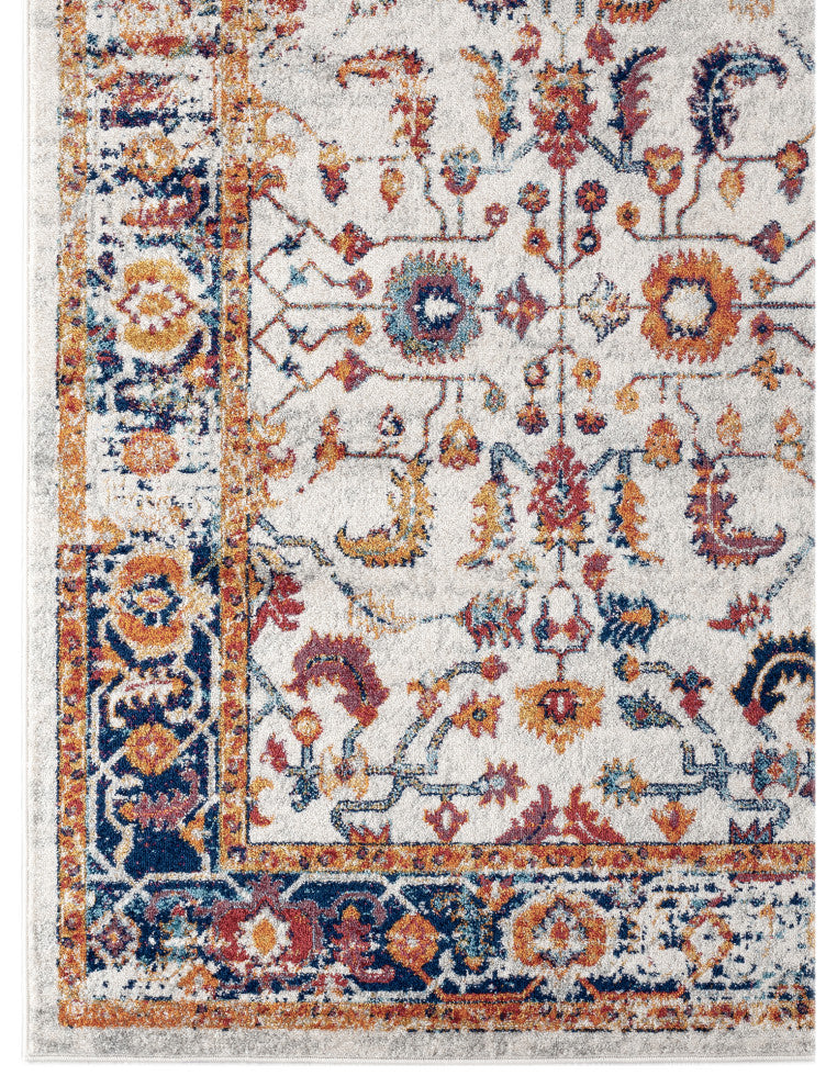 Alessana Cochise Bordered Area Rug, Orange, 2'x3'