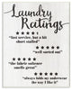 Stupell Industries Laundry Rating Five Star Bathroom Funny Word Design, 10 x 15