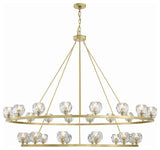 Aragon LED Chandelier, Soft Brass