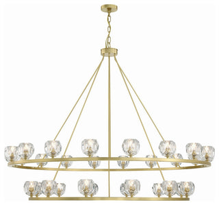 Aragon LED Chandelier, Soft Brass