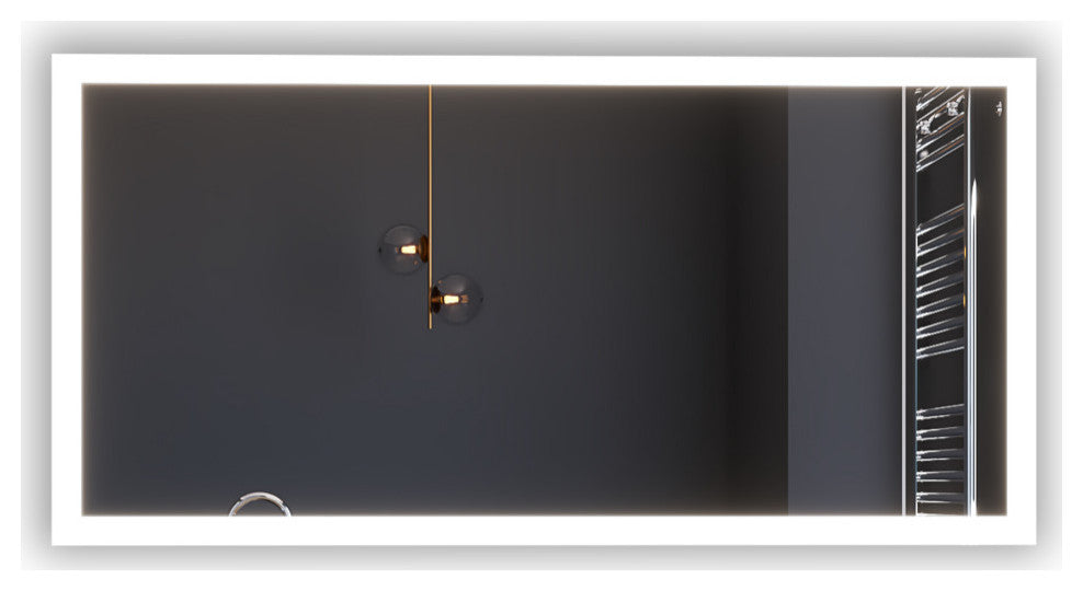Smart Angelina Dimmable LED Bathroom Mirror with Voice Control, 60" x 30"