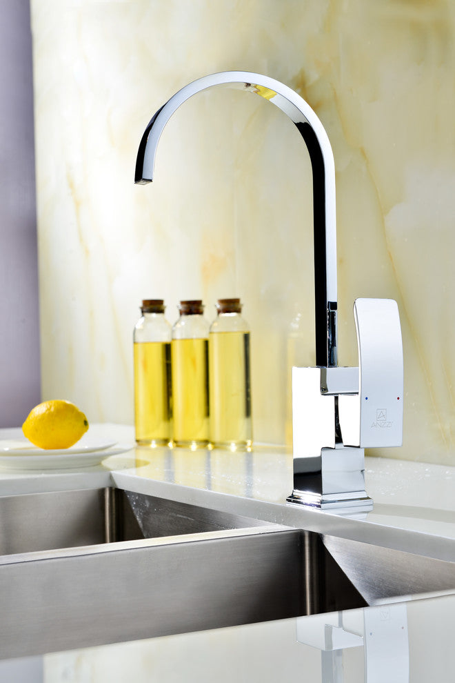 Opus Series Single Handle Kitchen Faucet in Polished Chrome