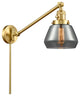 Fulton Swing Arm With Switch, Satin Gold, Plated Smoke, Plated Smoke