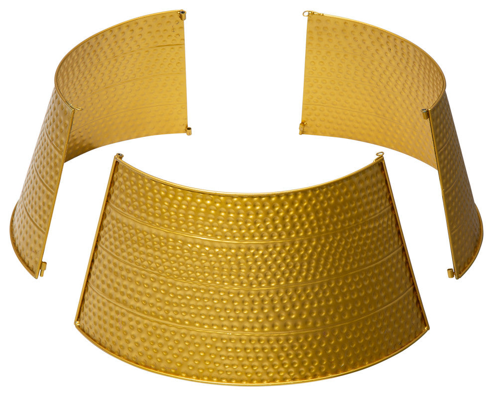Gold Hammered Metal Tree Collar, 22"D