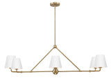 Crystorama Xavier 6 Light Vibrant Gold + White Chandelier