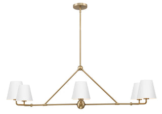 Crystorama Xavier 6 Light Vibrant Gold + White Chandelier