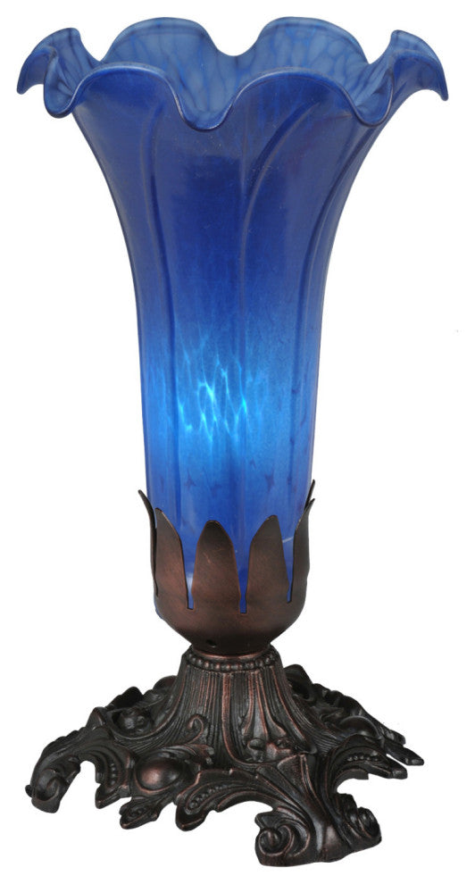 Meyda lighting 11262 8"H Blue Pond Lily Accent Lamp