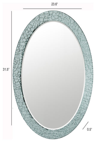 Jewel Oval Frameless Mirror 31.5"x23.6" Oval Wall Mirror