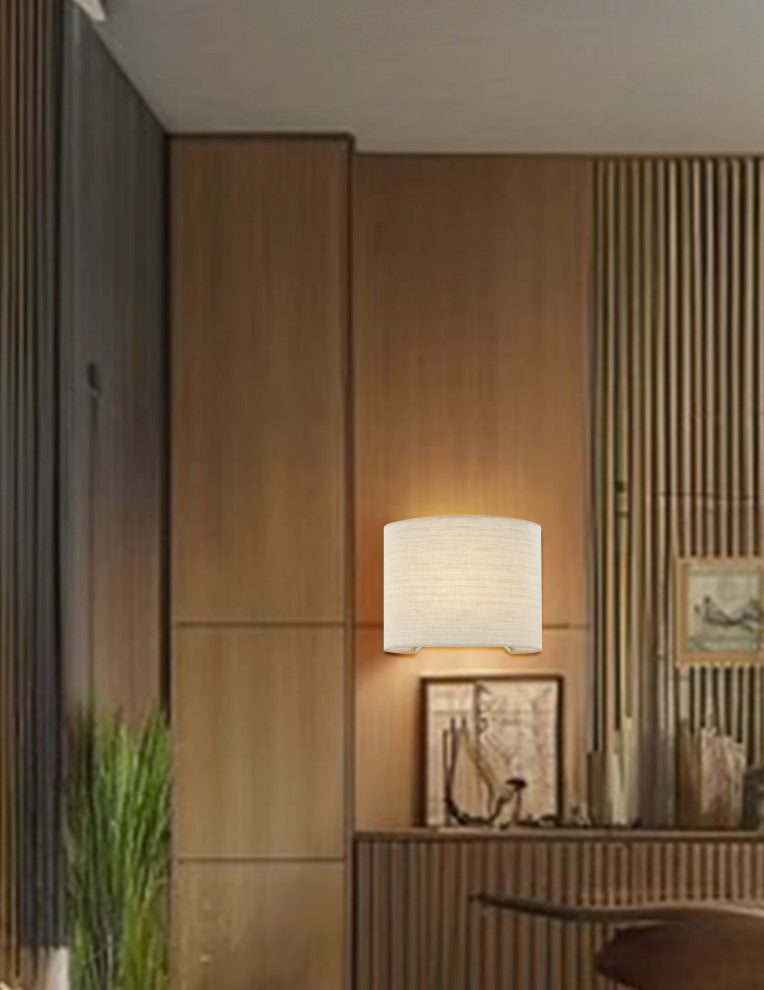 ADA Wide Oval Fabric Wall Sconce