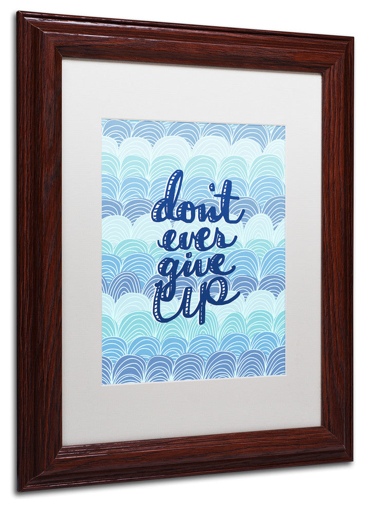 Elizabeth Caldwell 'Don't Give Up Waves' Art, Wood Frame, White Mat, 11x14