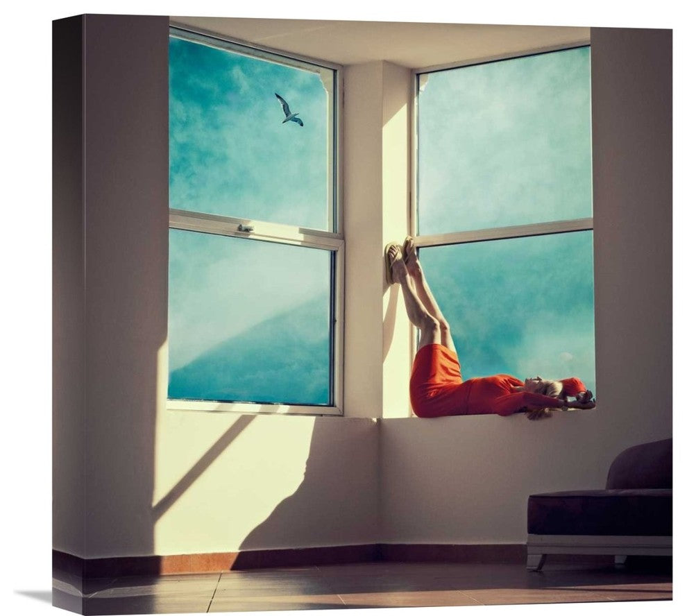 "Room With A View" Stretched Canvas Giclee by Ambra, 16"x16"