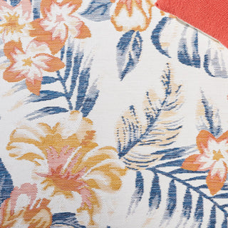 Safavieh Sunrise Collection SUN671 Indoor-Outdoor Rug, Ivory/Rust Blue, 6'7" Square