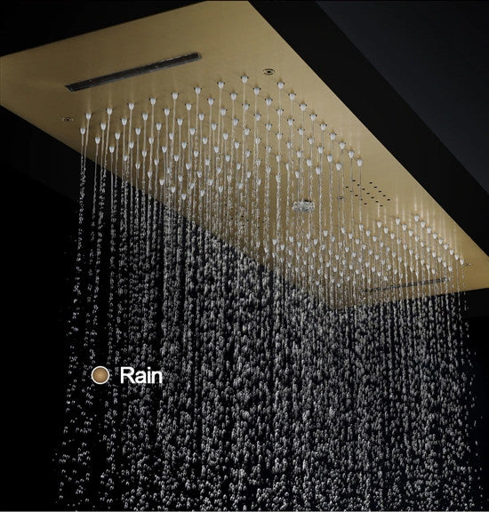 Rainfall Musical Shower System With Hand Shower, Style E- Remote Control Light
