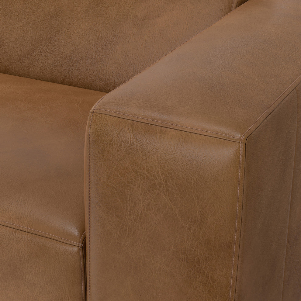 Rex Right-Arm Sofa Module in Genuine Leather