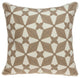 HomeRoots 20" x 0.5" x 20" Transitional Beige and White Accent Pillow Cover