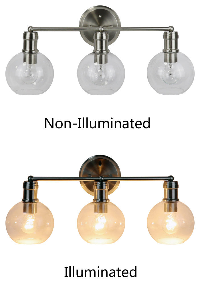 CHLOE Lighting CH6S001BN22-BL3 OXA Transitional 3 Light Nickel Vanity Bathlight