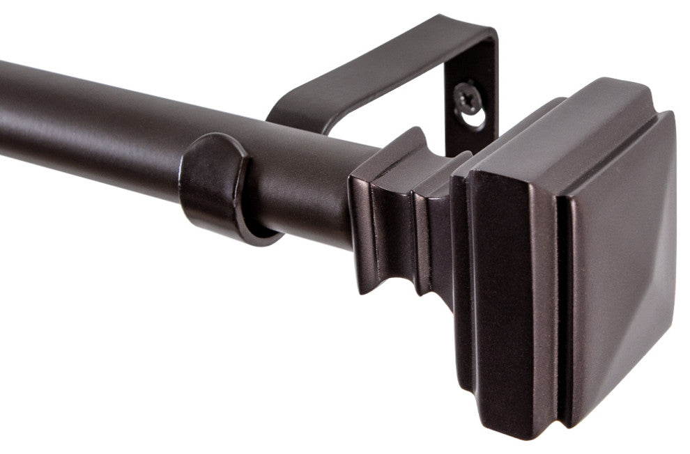 UTOPIA ALLEY 5/8 Inch Curtain Rod - Curtain Rods For Windows 28 to 48 Inch, Oil Rubbed Bronze