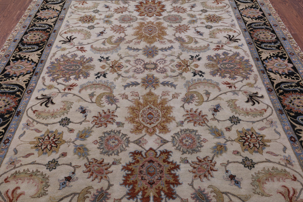 7' 11" X 9' 10" Persian Tabriz Hand Knotted Wool Rug Q9019
