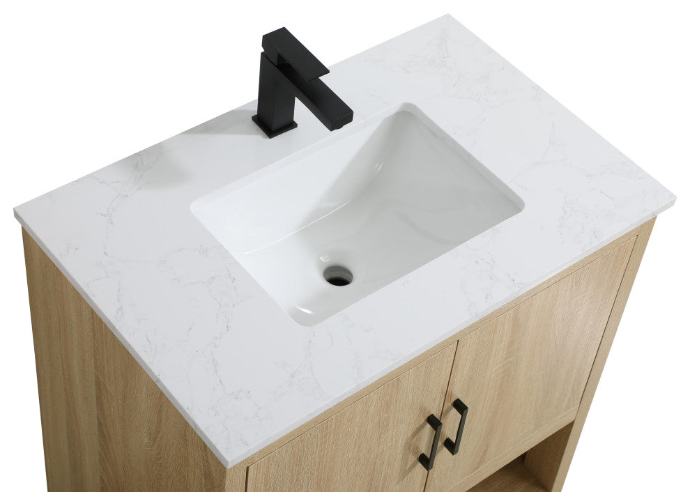 Home Living 30" Single Bathroom Vanity, Mango Wood
