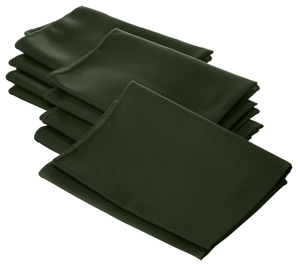 LA Linen Polyester Poplin Napkin, 10 Pack, Olive