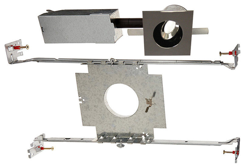 WAC Lighting LEDme 1" Adjustable Square Mini Recessed Downlight 3500K, Gunmetal