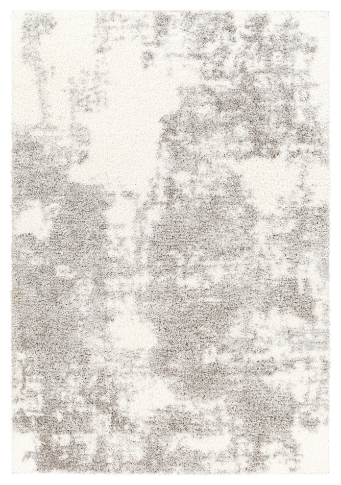Cloudy shag CDG-2318 Gray/White Machine Woven 7'10" x 10' Rug