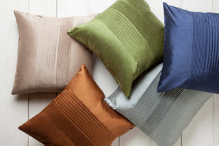 Solid Pleated Pillow 18x18x4, Polyester Fill