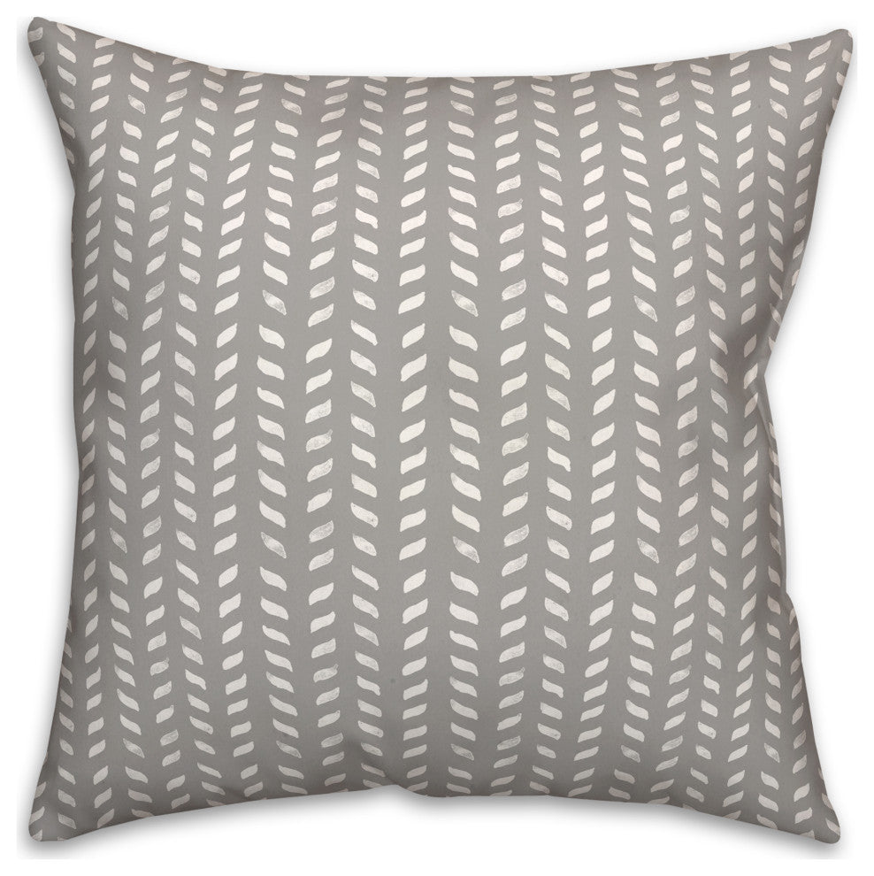 Gray Petal Pattern 18x18 Spun Poly Pillow