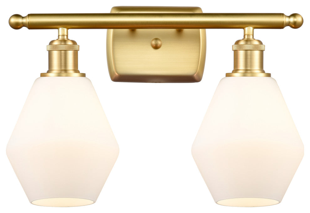 Innovations 516-2W-SG-G651-6 2-Light Bath Vanity Light, Satin Gold