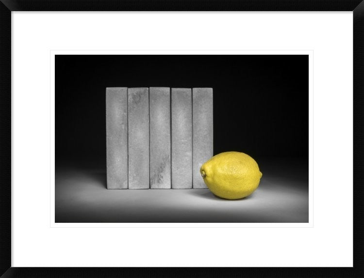 "Yellow" Framed Digital Print by Christophe Verot, 26"x20"