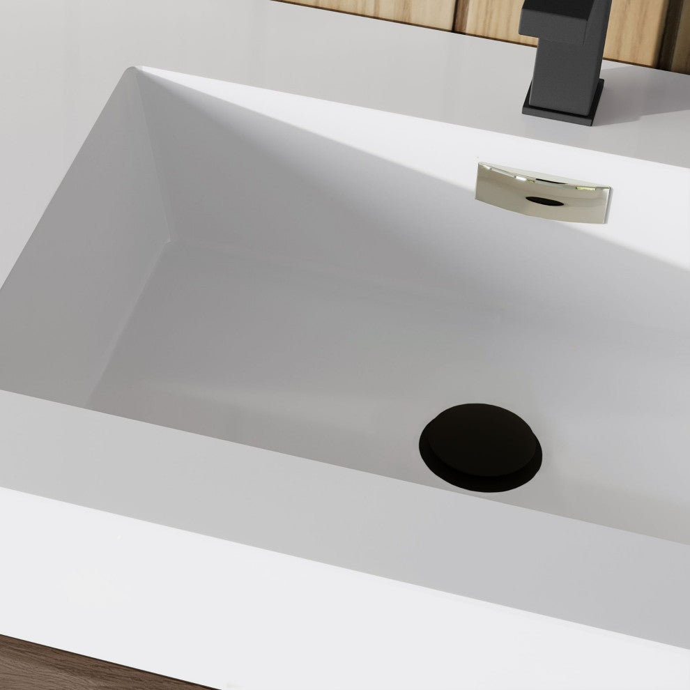 Boutique Bath Vanity, Butternut, 30", Single Sink, Wall Mount