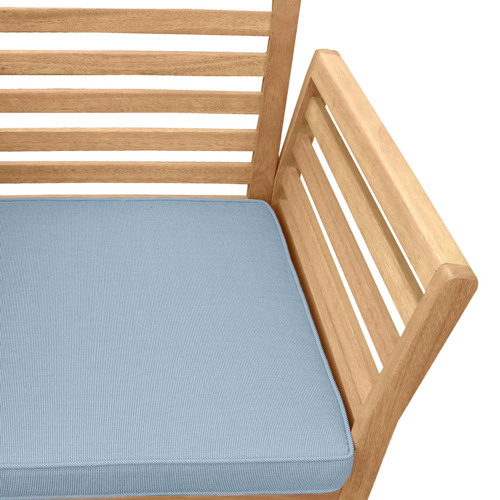 Yuri 4 Piece Eucalyptus Outdoor Patio Seating Set, Blue