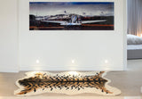 Faux Cowhide Rug, Tiger, 6'x7'