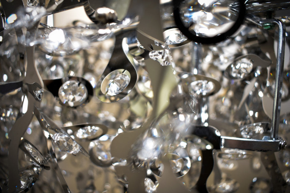 Maxim 24206 Comet 7 Light 35" Crystal Linear Chandelier - Polished Chrome