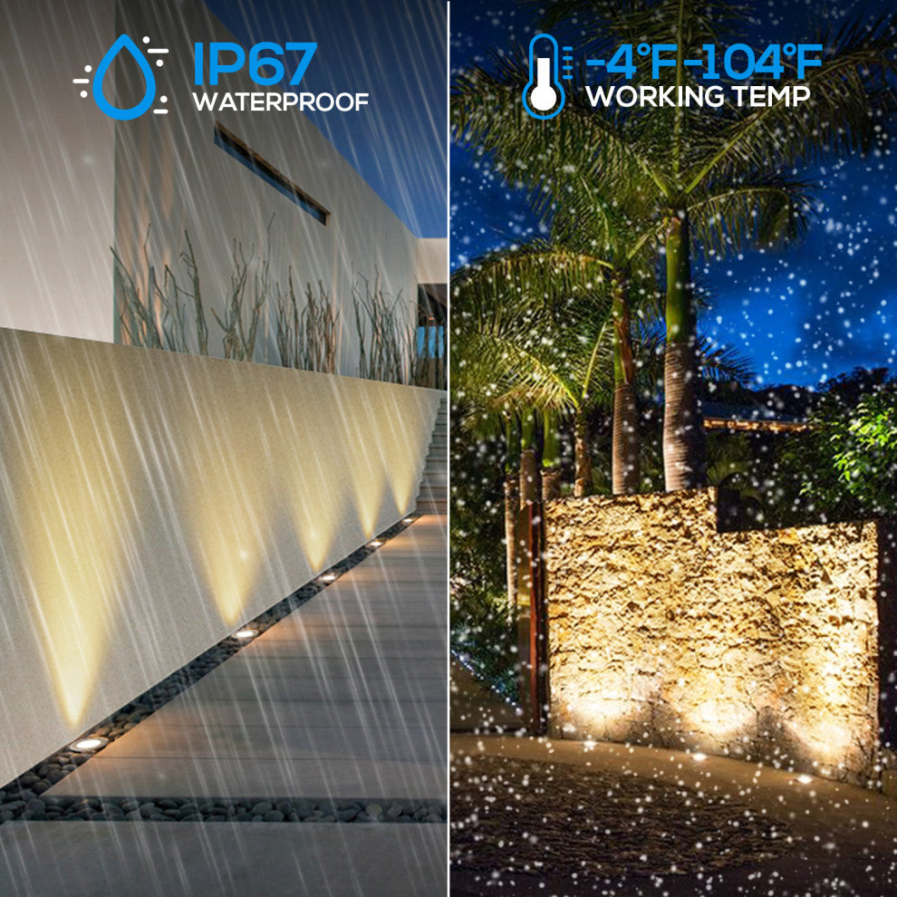 LEONLITE 6-Pack LED Low Voltage Landscape Pathway Lights