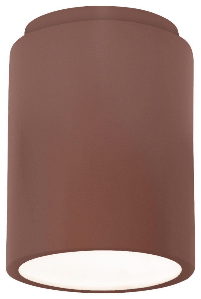 Radiance Cylinder Flush-Mount, Canyon Clay, E26