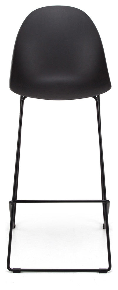 Seline Series ModernAccent Kitchen/Bar CounterStool w Black Steel Legs(Set of 2)