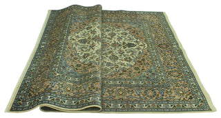 Fine Vintage Tabriz Allison Ivory/Beige Rug, 6'3 x 9'3