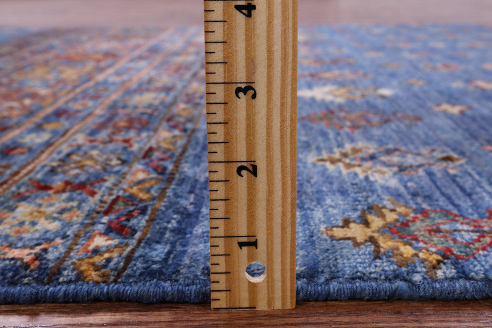 Super Kazak Khorjin Hand-Knotted Wool Rug 3' 5" X 5' 1" Q10103