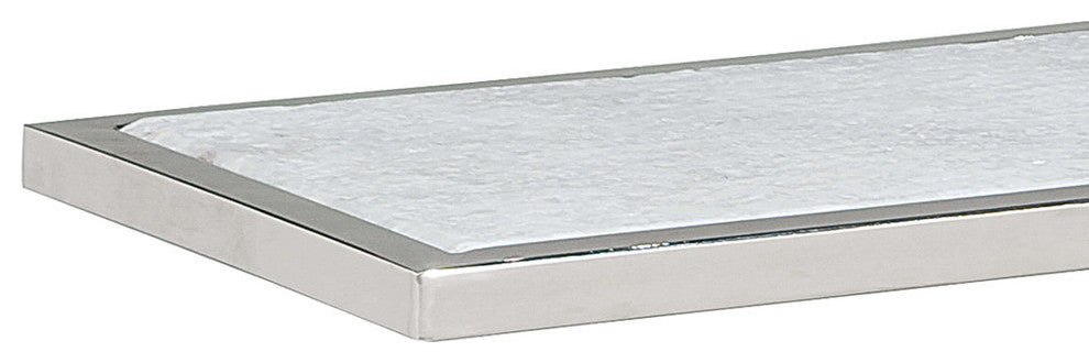 Echelon Sofa Hugger Table, Polished Nickel