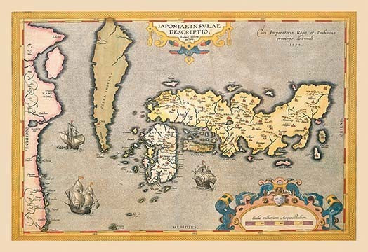 Map of Japan - Gallery Wrapped Canvas Art 28" x 42"