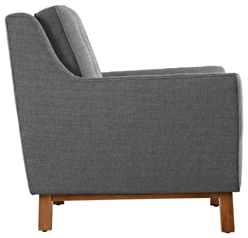 Gray Beguile Living Room Set Upholstered Fabric Set of 3