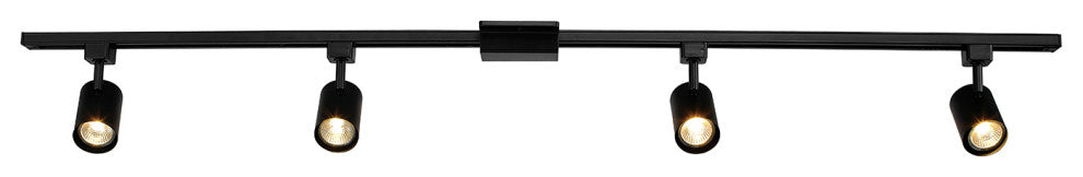 Tribeca 4-Light 56" Matte Black Track Lighting Kit