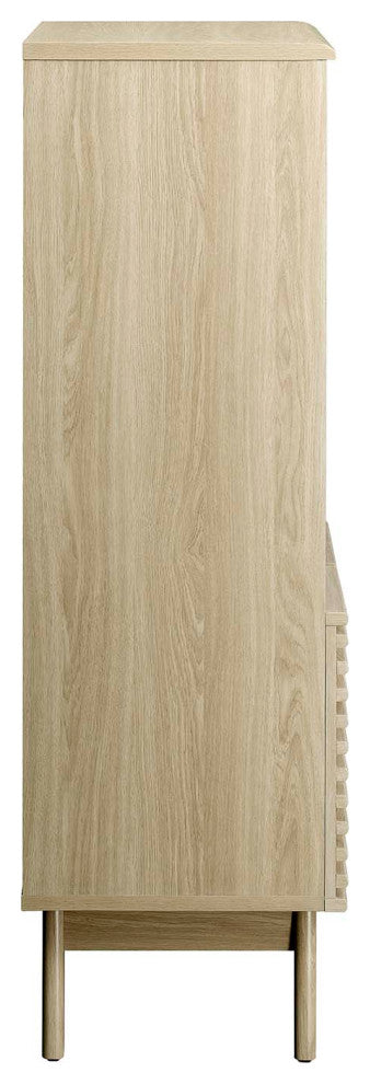 Render Display Cabinet Bookshelf, Oak