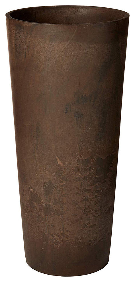 Contempo Tall Round Planter, Chocolate
