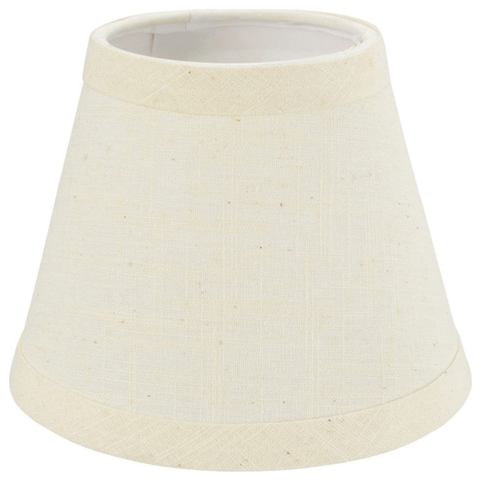 32062-6 Small Hardback Empire  Chandelier Clip On Lamp Shade Beige 3"x5"x4"
