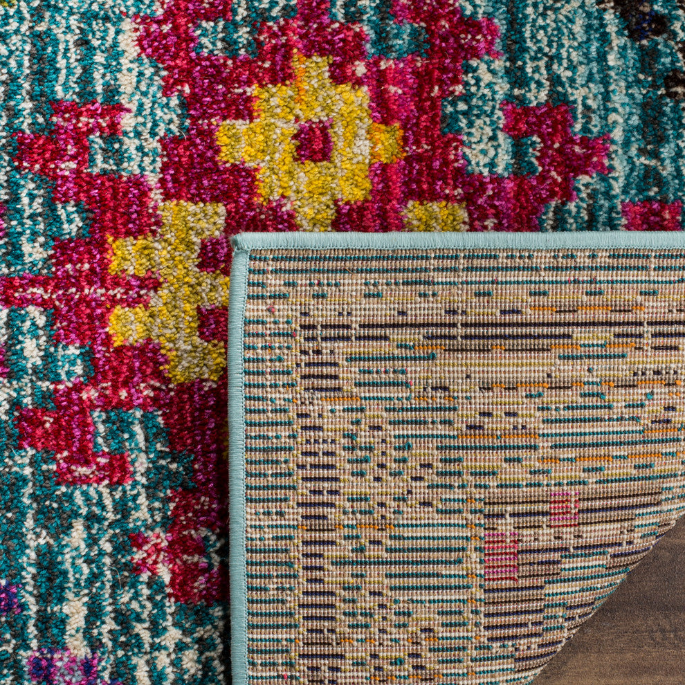 Safavieh Monaco Collection MNC244 Rug, Blue/Multi, 6'7
