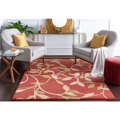 Surya Riley RLY-5011 5'3"x7'7" Rug, Tan/Dark Brown/Beige/Khaki/Dark Red