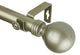 Globe Curtain Rod, Light Gold, 120"-170"