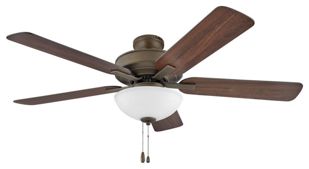 Hinkley Metro 52" LED Indoor Dual Mount Ceiling Fan, Metallic Matte Bronze